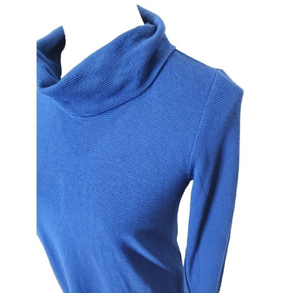 J. Jill Dress Mini Wearever Collection Blue Ribbed Knit Long Sleeve Women's XS - Picture 2 of 7